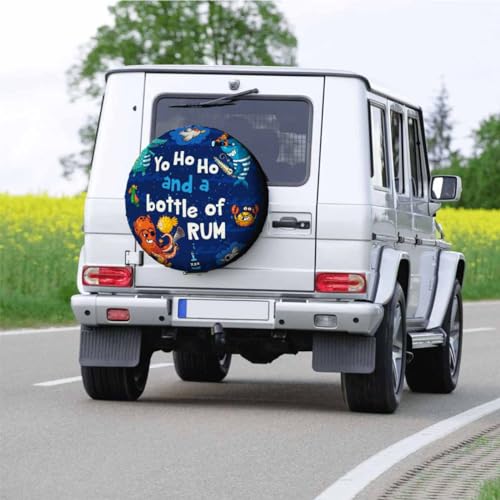 Image of Octopus Underwater World Spare Tire Cover 15 inch Wheel Cute Octopus Red Fish Swimming Protectors Weatherproof Universal for Trailer Tire Cover Rv SUV Truck Camper Travel Trailer, STC055