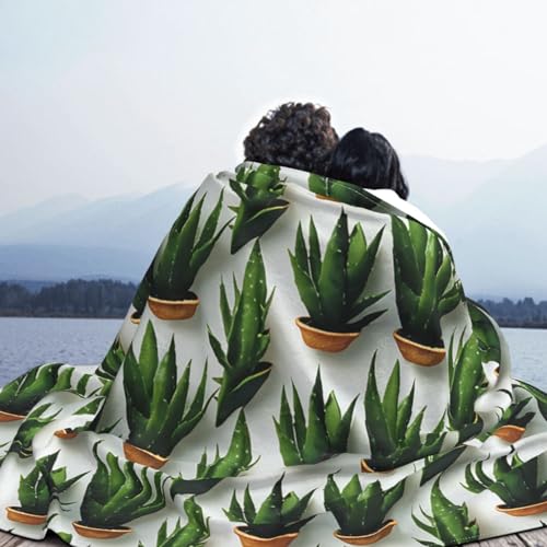 Couverture micro polaire de qualité supérieure plaid lit aloe vera - 7