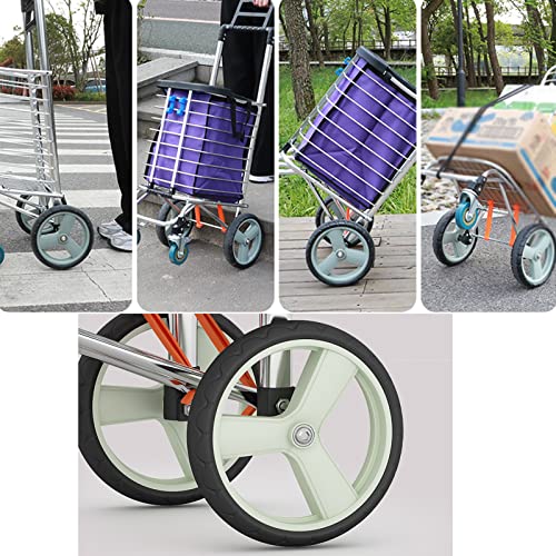 SKIITOON Einkaufstrolley Treppensteiger Mit 4 Räder,Klappbarer Leichter Einkaufswagen, Aluminium Einkaufstrolley… – Bild 4