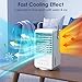 Portable Air Conditioners,4 in 1 Portable AC unit with 3 Speeds 2 Mist,90° Oscillating Cooling Fan with Timer 7 Color Night,Air Conditioner Portable,6.54×7.32×11.97 inches Air Cooler (White-6)