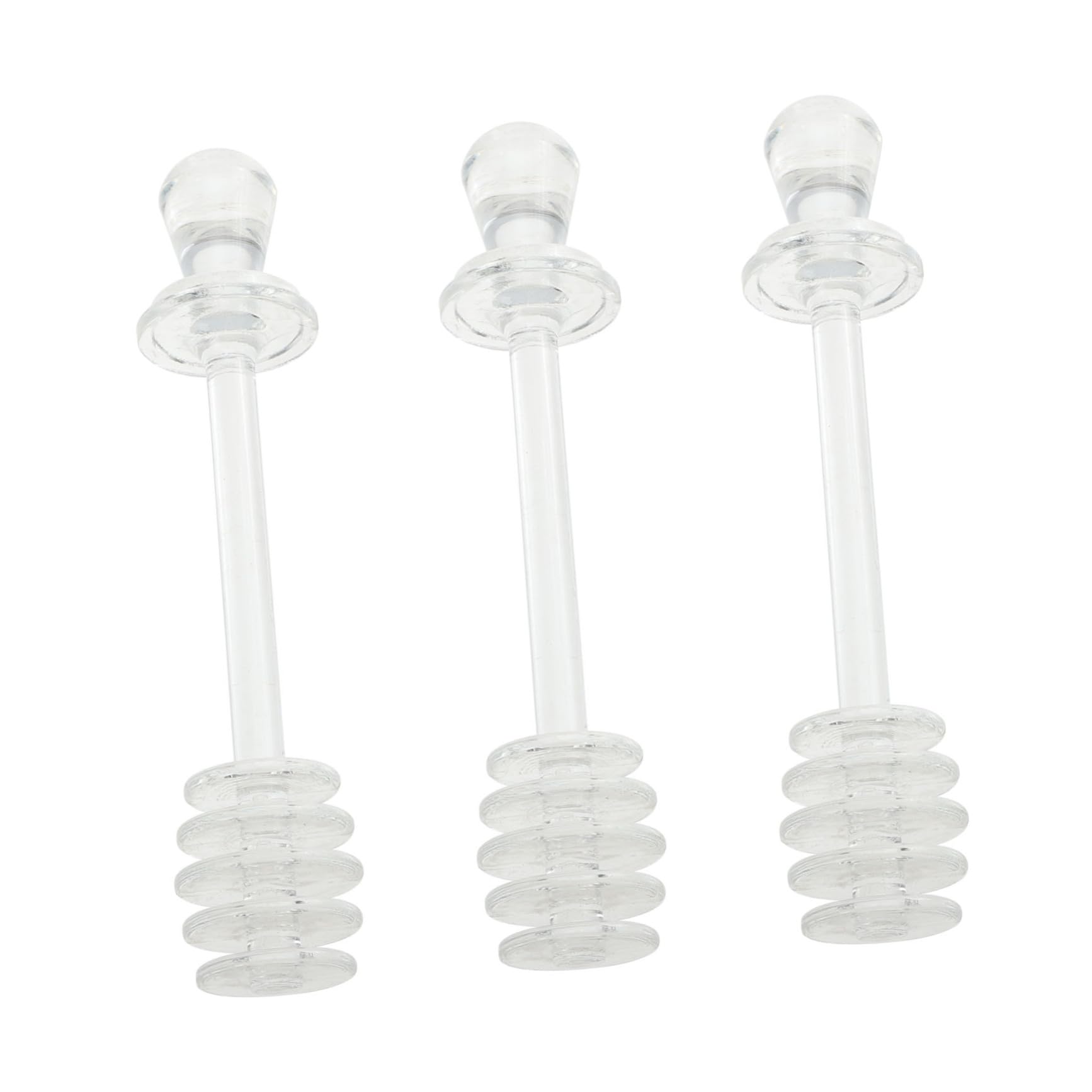 JECOMPRIS 3Pcs Honey Dipper Food Grade Honey Dispensing Tool for Syrup Jam and Molasses Reusable for Home and Restaurant Use