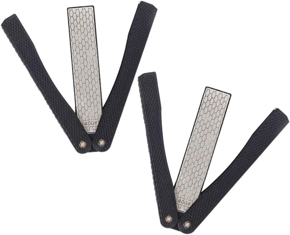 Double Sided Folded Pocket Sharpener Stone 400/600 Grit Fast Grinding for Outdoor Knife Scissor Garden Tools A
