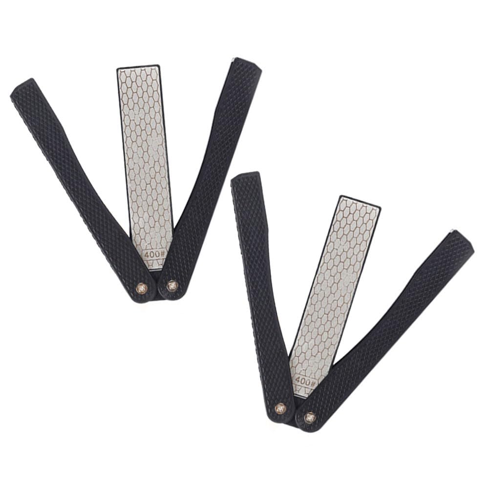 Double Sided Folded Pocket Sharpener Stone 400/600 Grit Fast Grinding for Outdoor Knife Scissor Garden Tools A