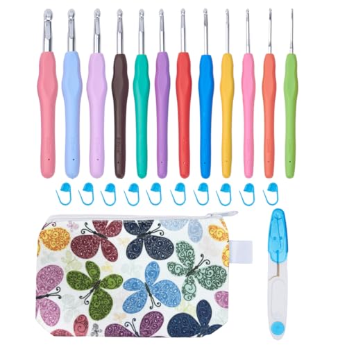 TOGETRUE Crochet Hooks, 12 Size Soft Grip Crochet...