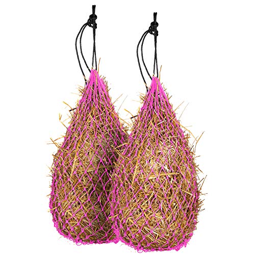 Majestic Ally 2 pcs Slow Feed 42” Hay Net for Horses Strong Small 2x2” Holes, Nylon Rope Hanging - Image 2
