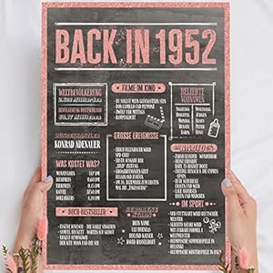 Geschenk 70. Geburtstag Frau – Rosegold Holzbild: Back in 1953 – personalisierbar zum Hinstellen/Aufhängen optional…