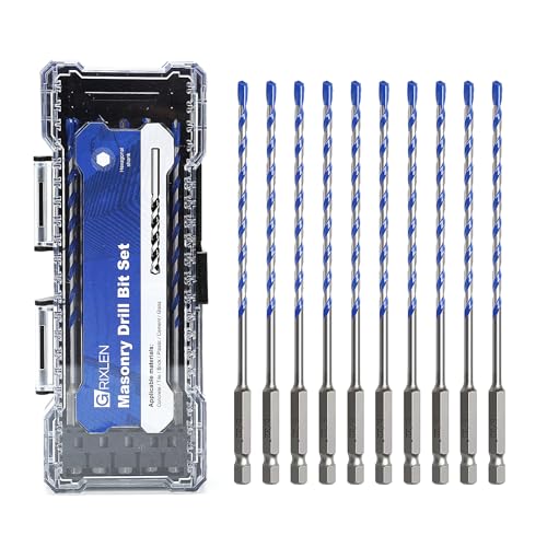 10 Pack 5/32 inch Concrete Drill Bit Set Masonry Drill Bit Set