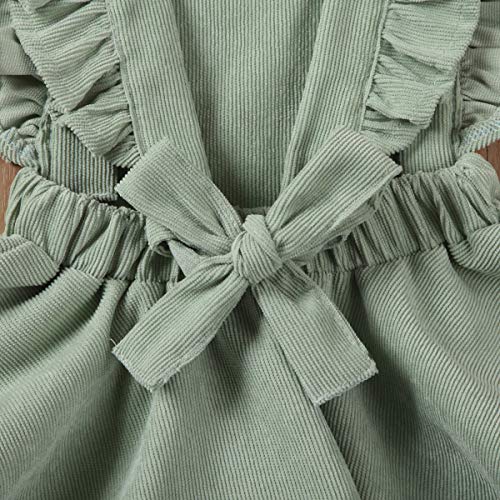 Image of Specialcal Baby Girls Velvet Suspender Skirt Infant Toddler Ruffled Casual Strap Sundress Summer Outfit Clothes