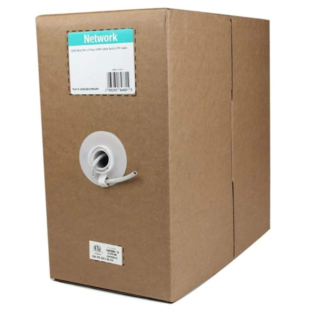 StarTech.com Cat 5e Ethernet-Kabel - 304,8m - Massiv - CMR-zertifiziert - Grau - TAA-konform