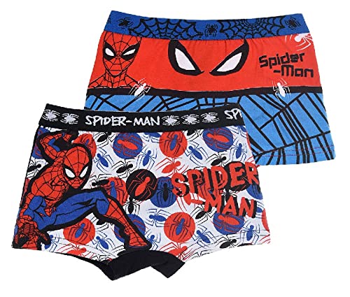 Spiderman 2er-Pack Boxershorts für Jungen Gr. 86-92, Grau / Rot