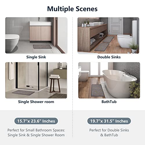 Hera Beauty Super Absorbent Bath Mats For Bathroom, Stain Resistant Bathroom Rugs, Non-Slip Bath Rugs, Machine Washable Stylish Bathroom Mats (Colorful Small Plaid, 31.5" L X 19.7" W) #TOP5