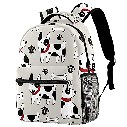 Sac à dos de voyage enfant avec motif patte de chien et porte-bouteille pour loisirs