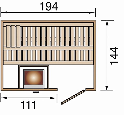 Weka 68mm Elementsauna HALMSTAD 1 Holztür