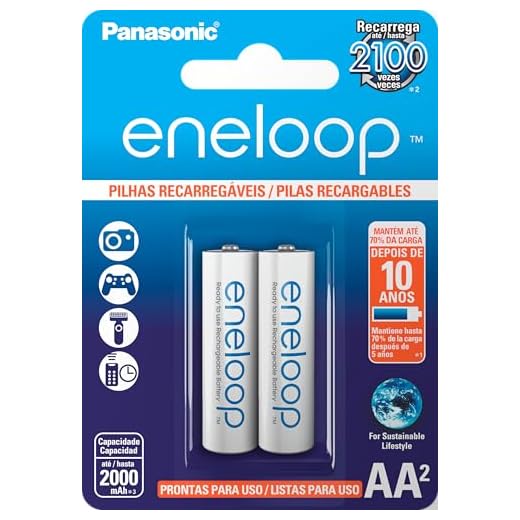 Pilha Recarregável Eneloop AA (Pequena), BK-3MCCE/2BB, Panasonic, Cartela com 2 unidades