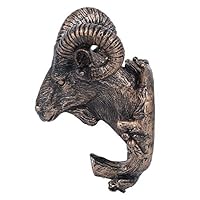 KIMISS Cute Retro Horse, Animal Shape Wall Hanging Hook Coat Hat Clothes Head Goat Home Bathroom Whimsical Coat Hooks Rack Hooks Decoration for Bedroom Office Shape (Goat (Antique Gold))