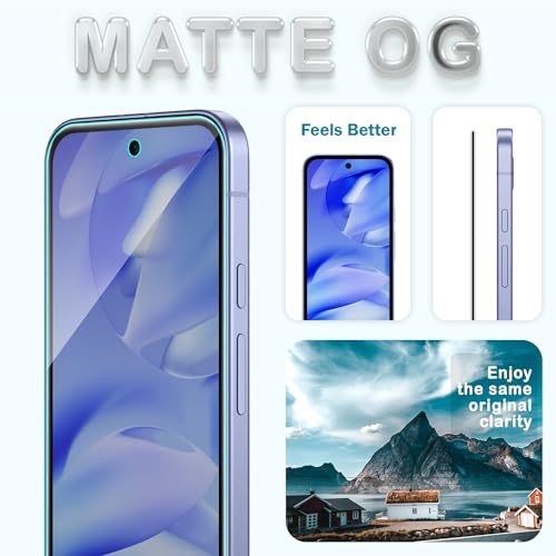 Image of FIRST MART Military-Grade Matte Tempered Glass for Google Pixel 9A - 9H Screen Protector, Anti-Glare Protection, Scratch-Resistant, Bubble-Free (1 Pack)