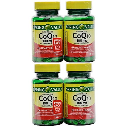 Spring Valley CoQ10 Rapid Release Softgels, 100 mg, 60 Ct (4 Pk) Spring Valley CoQ10 Rapid Release Softgels, 100 mg, 60 Ct (4 Pk)