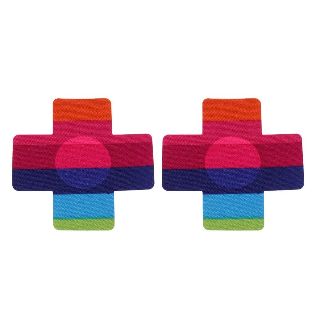 Ladies Multi-Color Cross Shape Sexy Breast Stickers Disposable Nipple Cover-image-4