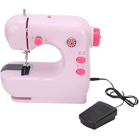 Amazon Co Jp ミシン ポータブルミニ電気テーブルミシンオーバーロックフットペダル付き多機能刺繡ツール 家庭用ミシン 初心者 子供向け Usプラグ ホーム キッチン