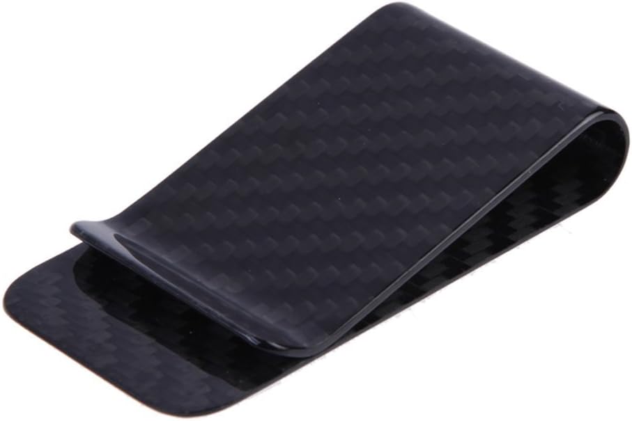 Anself Real Carbon Fiber Money Clip Business Card Credit Card Cash Wallet Polished and Matte for Options 1#