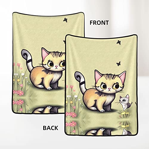 Plaid chat flanelle double face couverture douce cocooning lit adulte - 7