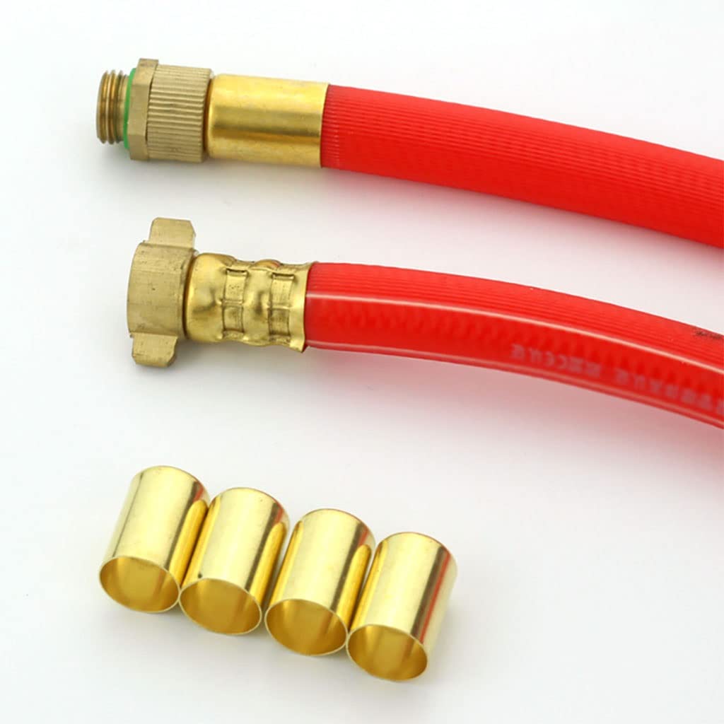 50 Stück Messing-Kompressionshülsen – langlebige Kupfer-Crimphülsen-Drahtverbinder for Rohrverbindungen (11–16 mm Innendurchmesser)(11mm)