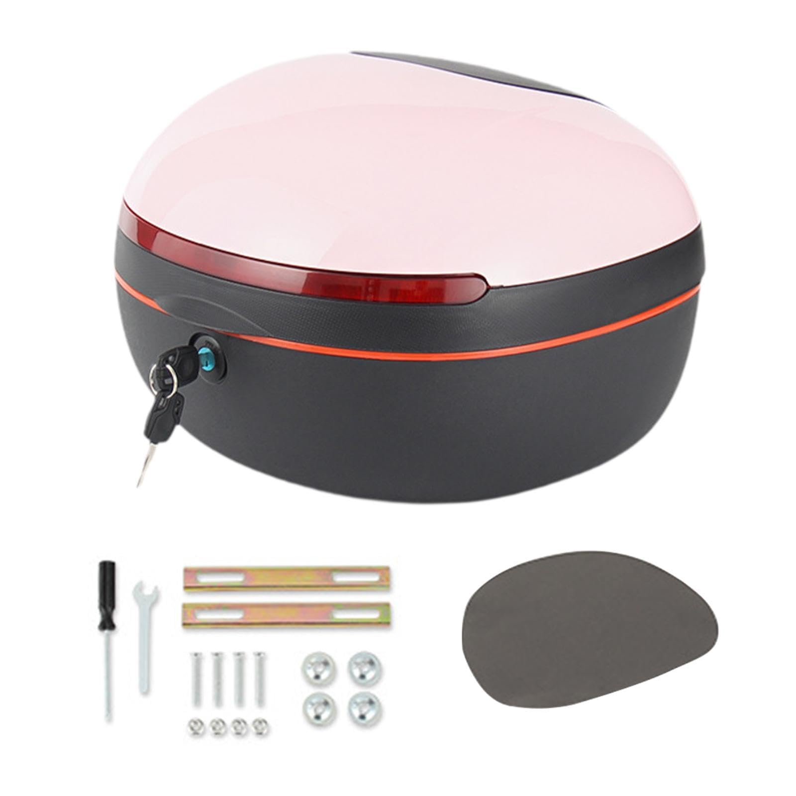 RNXRZANK Universal Motorcycle Trunk for Helmet and Gear Storage, Pink