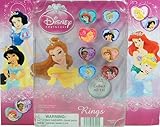 Disney Princess Heart Shaped Acrylic Rings lot of 14 collectibles