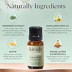 Kitsch Rosemary Oil for Hair Growth – Hair Oil with Biotin, Castor & Jojoba – Pre-Wash Scalp oil for Hair Care – Lavender Scent – 10mL - Image 5