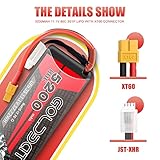 GOLDBAT 5200mAh 3S lipo battery 11.1V RC battery Hard Case with XT60 Plug for RC Car Airplane Helicopter Boat Buggy Truck Helicopter Airplane Racing Models(2 Packs) - Image 3