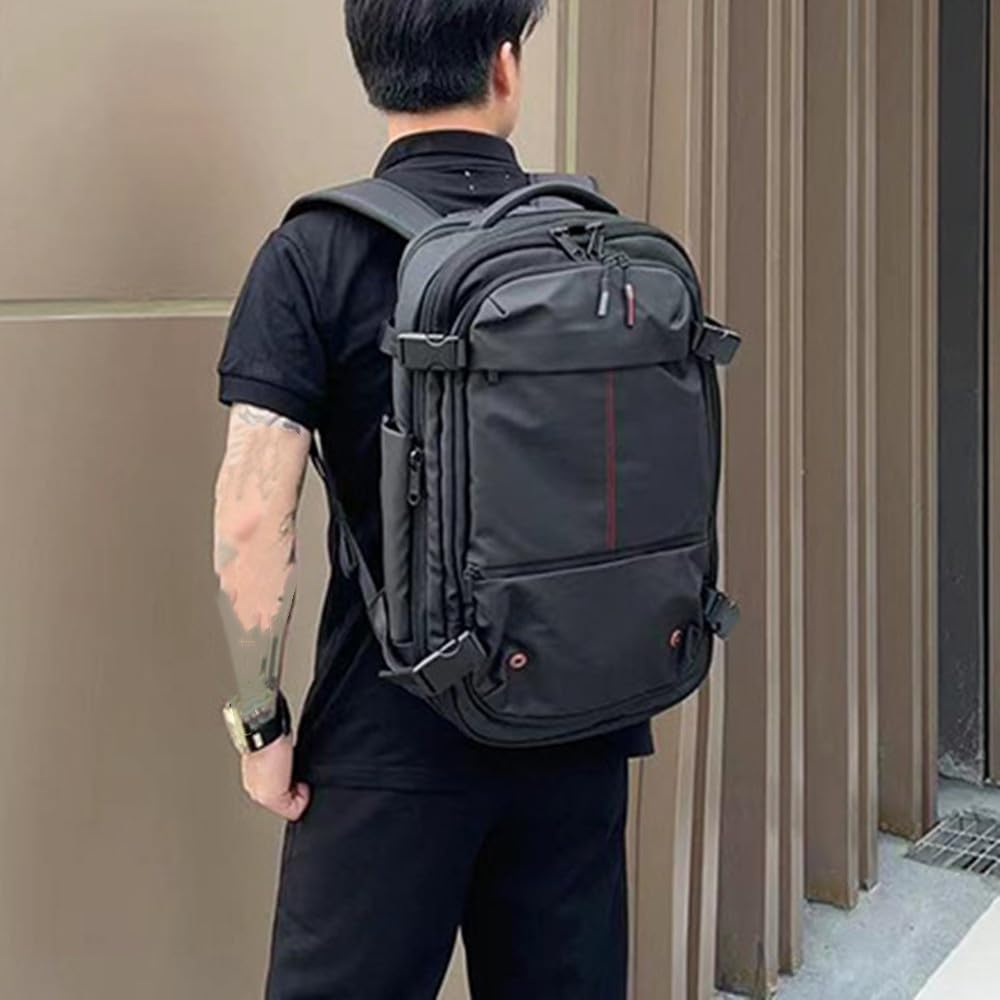 Vacpack - Sac à dos de compression extensible de grande capacité - 60 l - Multifonction - Pour homme - Étanche - Antivol
