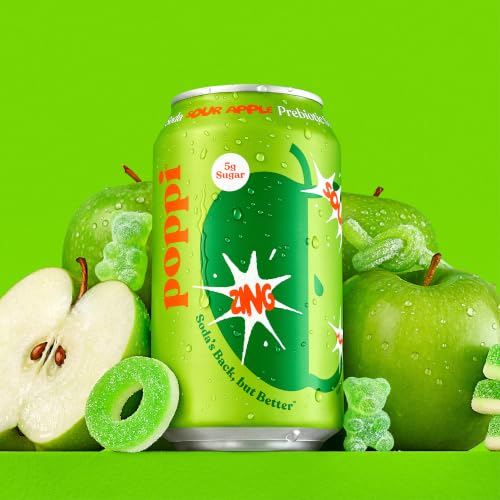 Image of Poppi Prebiotic Soda, Sour Apple, 12 Oz, 12 Pack