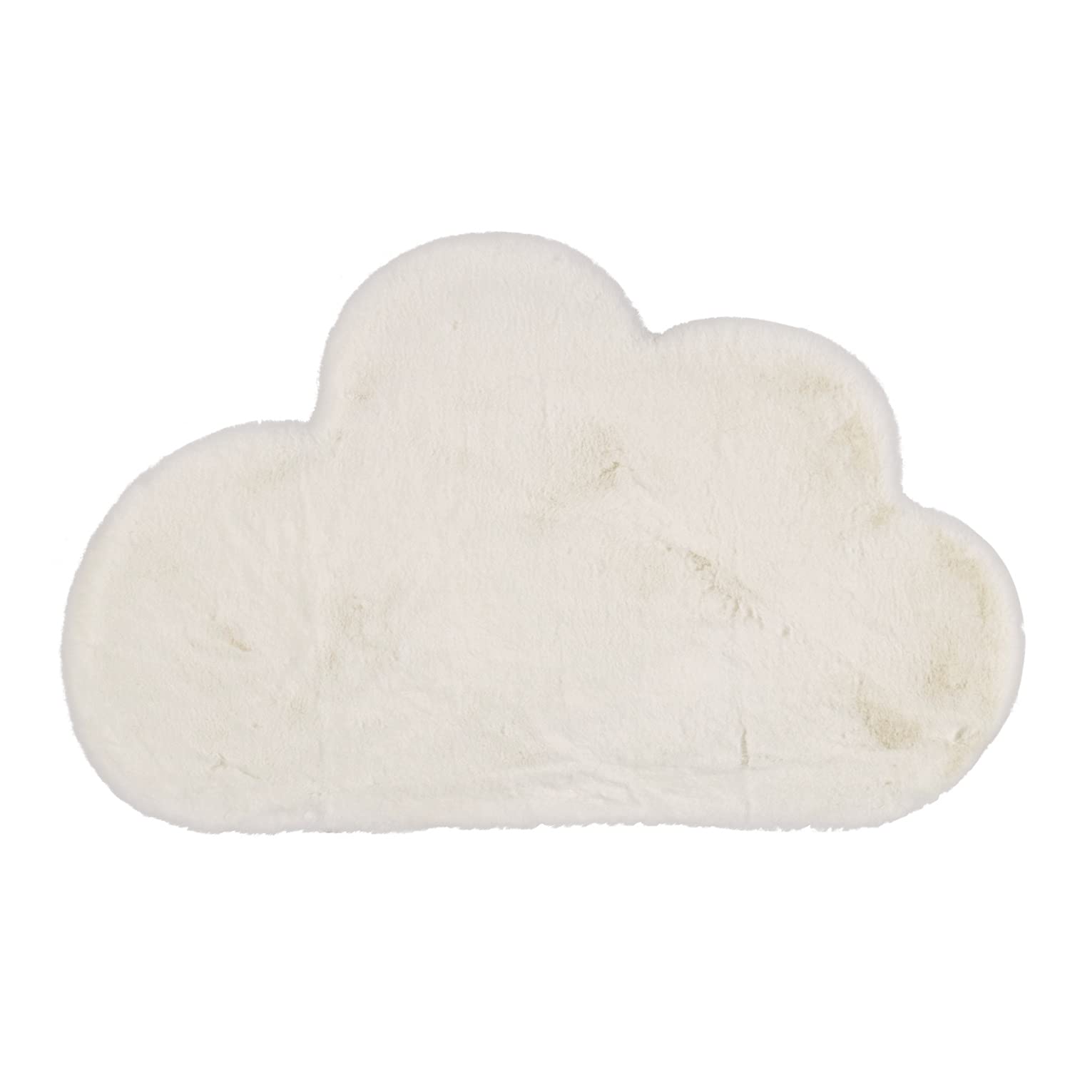 Kinderteppich - Huggy Wolke Weiß - 70x115cm | Einfarbig - Krabbeldecke - Spielmatte - Kinderzimmer, Babyzimmer - Jungen - Mädchen