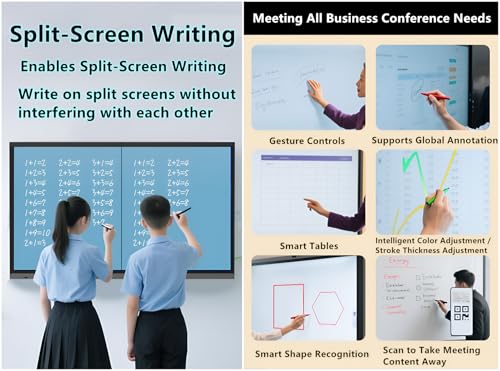 Image of FL Series 4K UHD Smart Interactive Display Panel for Business & Education - 55 inch 65 inch 75 inch 86 inch 98 inch 110 inch Options, Mobile Stand Sold Separately (75in-i7+Android)