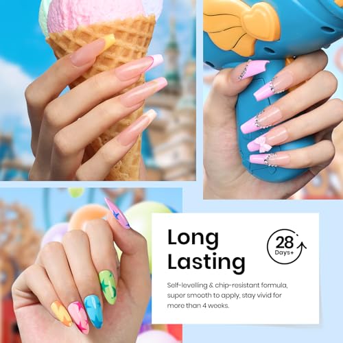 Image of Beetles Summer Gel Nail Polish Set- 23Pcs Color Gel Polish with Base Gel Top Coat Bright Colors, Gel Polish Kit Blue Pink Purple Orange Green Glitter Soak Off Uv Led Trendy Rainbow Nail Art