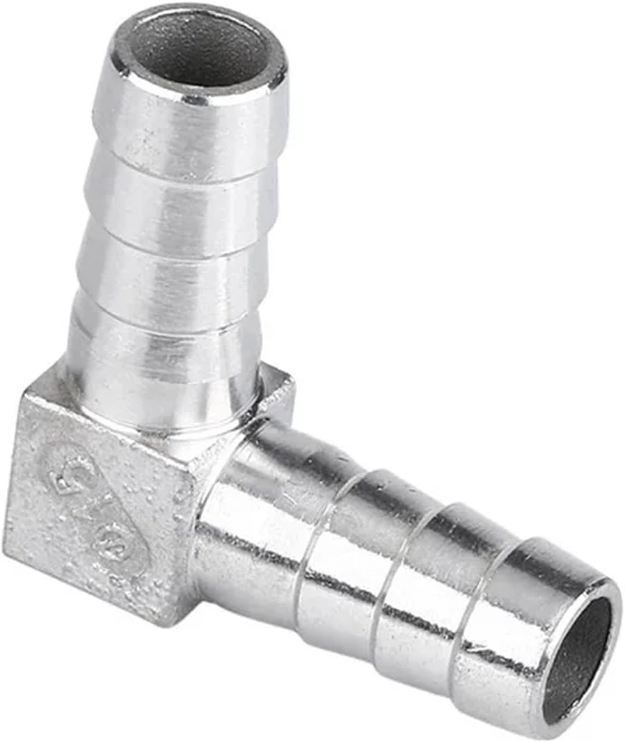 WHYLE Home & Brewing Hose Barb 304 Stainless Steel Tail Connectors 6mm 8mm 10mm 12mm T Y L Type 2 Way 3 Way Pipe Fitting Pagoda Tail Barb Connector Brewing Accessories(Cross Type,8mm)