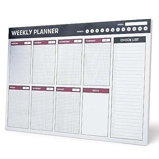 Planificador semanal A4 - Weekly planner : Planner Sin Fecha - Organizador semanal escritorio [54 págs. con Alto Gramaje] | Ya disponible en tu tienda friki favorita! En mundofriki.es!