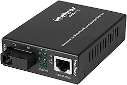 intelbras CONVERSOR MIDIA FAST WDM MONO 20 KM KFSD 1120 A 4780015, Preta