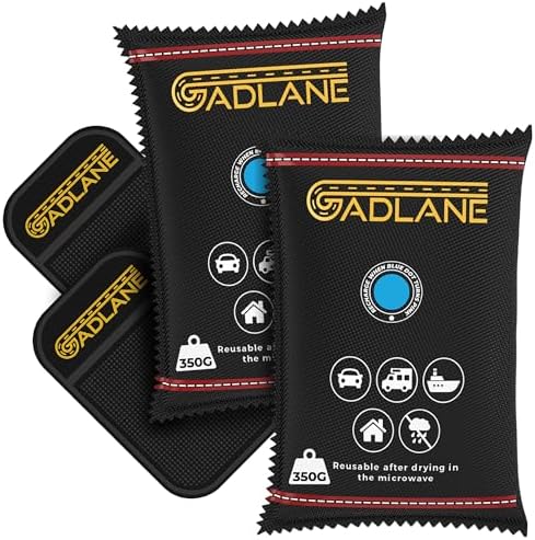 Lot de 2 déshumidificateurs réutilisables pour voiture - 350 g - ...