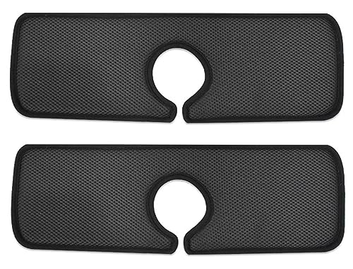 Lot de 2 tapis absorbants pour robinet de cuisine, protection contre les éclaboussures d'eau pour évier, attrape-gouttes de robinet, tapis absorbant en microfibre pour robinet - 38 x 14 cm