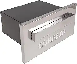 Caixa Correio Embutir Inox 20cm Profundidade Moderna Luxo (Correio)