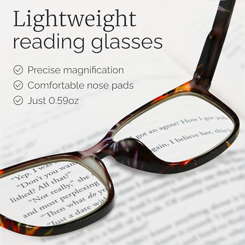 Image of CCVOO +3.25 Reading Glasses for Women /Men, Eyeglasses, Blue Light Readers for Women /Men, Computer Eye Glasses, Cheaters
