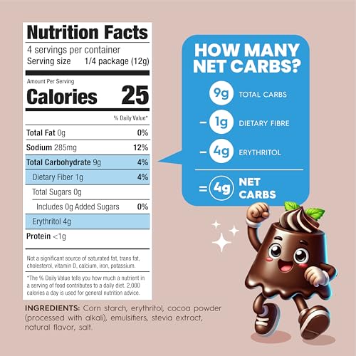 Image of Simply Delish Natural Instant Chocolate Pudding - Sugar Free, Non GMO, Gluten Free, Fat Free, Vegan, Keto Friendly - 1.7 OZ (Pack of 1)