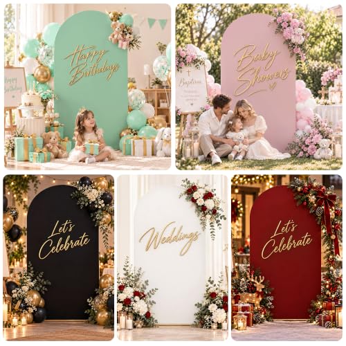 7.2FT Wedding Arch Cover – Stretchy Spandex Fabric Backdrop for Arch Stand - image 2