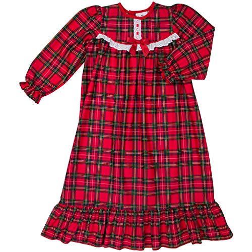 Holiday Traditional Red Plaid Long Sleeve Gown