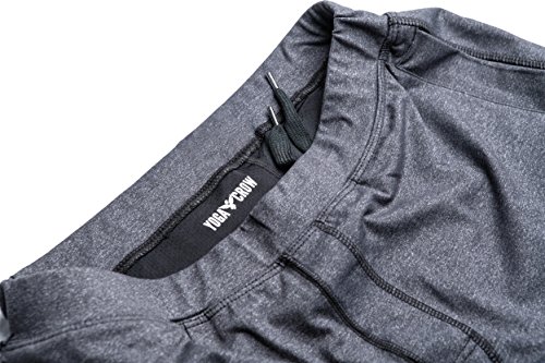 Yoga Crow Swerve Men's Yoga Shorts W/Anti-Microbial Inner Liner, Activewear, Workout, Gym, Cross Train, Running, Athleisure Heather Grey #TOP3