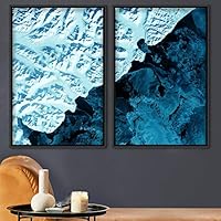 2 Piece Framed Canvas Wall Art Natural Abstract Canvas Prints Home Artwork Decoration for Living Room,Bedroom - 16