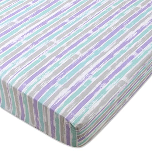 Image of Dreams & Doodles 2 Pack Microfiber Fitted Crib Sheets for Baby Girl, Boy & Neutral, 28x52
