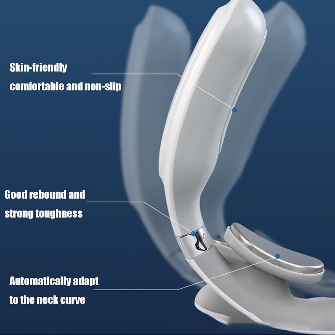 Nexiva Cervicales Impulsions Masseur 4 Têtes De Massage De La Colonne Cervicale Pour Soulager (Blanc)