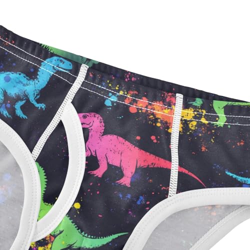 Wusikd Colorful Dinosaurs Boys' Underwear Cotton Funny Boys Briefs Soft Toddler Underwear 2T4